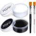 BOBISUKA Blank in the Dark Black + White Oil Face Body Paint Set, Large Capacity Professional Paint Palette Kit with Brushes for Art Theater Halloween Party Cosplay Clown Sfx Makeup for Adults (140g/4.93 oz) Black & White