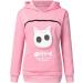 Womens Long Sleeve Cat & Dog Hoodie Sweater with Big Bag & Zipper - Warm Stylish Pink Sweatshirt - Buy Online on GoSupps.com