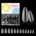 500 pieces of almond nail tips acrylic artificial nail tips nail tips almond nail nails tips for women girls 10 sizes medium almond all polished 500PCs
