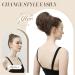 Feshfen Short Hair Part Dutt with Comb - Synthetic Hair Extensions for Women | Black Chignon & Hair Bun Accessories - Buy Online on GoSupps.com