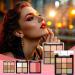 Palette Fard Paupi res et Blush Maquillage Palette Paupi res Blush Highlighter | Cosm tiques Visage Yeux Doux Finition Mat pour Peau Mature Femme Adulte # 02 - Buy Online on GoSupps.com