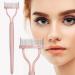 ELESDA Eyelash Comb - Metal Teeth Lash Separator Tool Pink Stainless Steel Includes Brush Arc Design Travel Friendly Hygienic