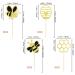 Bumble Bee Cupcake Toppers - 36 Glitter Bee Gender Reveal & Baby Shower Cake Decorations - Buy Online on GoSupps.com