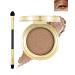 Single Gold Shimmer Eyeshadow Pearl Glitter Eye Shadow Palette with Brush Shimmery Illuminating Finish Long Lasting Waterproof Cream Eyeshadow High Pigmented Ultra-Blendable Sparkly Eye Makeup-06 06# Bronze Gold