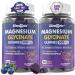 ELLAMENTZ Magnesium Glycinate Gummies 500mg for Adults Kids Teens Sugar Free Magnesium Calm Sleep Aid Gummies with L-Theanine 60 Gummies - Pack Of 2