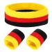 Welding band Set 2 pieces of welding tape pulse warmer and 1 piece of sports headband germany germany football fan articles black striped welding band accessories for men and women World Cup