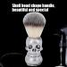 Men's Skull Shaving Brush - Premium Silver Beard & Hair Brush for Barbers & Home Use - Buy Online on GoSupps.com