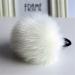 Pom Pom Flurry Ball Hair Ties | Elastic Ponytail Holders | Faux Rabbit Fur Hair Accessories - 2pcs (White) - Buy Online on GoSupps.com