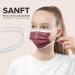 50 Disposable Face Masks Made in Germany | CE Certified | Triple Layer Filtration | Small Size (14.5cm x 9.5cm) | Bordeaux Color - Buy Online on GoSupps.com
