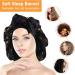 Arqumi Satin Sleeping Bonnet - Adjustable Large Satin Sleep Cap with Butterfly Pattern in Black - Buy Online on GoSupps.com