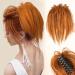 Orange Messy Bun Hair Extensions Claw Clip Short Ponytail Hair Extensions Natural Straight Synthetic Fake Hairpiece Short Bun Hair Chignons for Women Girls - Buy Online on GoSupps.com