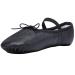 Linodes Leather Ballet Shoes/Ballet Slippers/Dance Shoes (Toddler/Little/Big Kid/Women) 5 Toddler Black