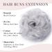 Silver Gray Wavy Curly Messy Hair Bun Scrunchie - 40g Hairpiece Extension - Buy Online on GoSupps.com