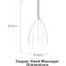 Kikkerland AR32 Head Massager - Premium Copper Massage Tool for Relaxation | Fast International Shipping - Buy Online on GoSupps.com