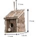 Garden Mile 2x Natural Wooden Bird Houses - Traditional Hanging Wild Bird Nesting Boxes for Outdoor Garden Decor - Buy Online on GoSupps.com