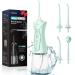 COSLUS Water Dental Flosser Pick for Teeth: 4 Modes Cordless Portable 300ML Larger Tank Water Teeth Cleaner IPX7 Waterproof Flossing Cleaning Picks for Home Travel FC5360 Green