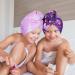 FIOBEE Kids Microfiber Hair Towel Wrap Set, Pack of 2 Purple - Rapid Drying, Absorbent Hair Turbans for Girls with Long Curly Hair - Buy Online on GoSupps.com
