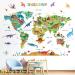 Dinosaur World Map Kids Wall Stickers - Educational & Removable Decals for Nursery & Bedroom Decor - Buy Online on GoSupps.com