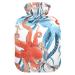 Oarencol Colorful Hot Water Bottle Animals Hot Water Bag with Cover for Hot and Cold Compress 1 Liter