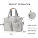 SONARIN Multifunctional Stylish Baby Nappy Changing Tote Bag - Large Capacity Waterproof Satchel Messenger Bag for Travel - Grey - Buy Online on GoSupps.com
