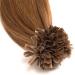 Light Brown Bonding Hair Extensions - 100% Remy Real Hair 50cm U-Tip Keratin Bond #12 - Smooth Strands for Long Hair - Buy Online on GoSupps.com