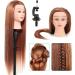 EJOOUS Real Hair Hairdressing Training Head with Holder - Premium Exercise Wig Head for Professionals & Students - Buy Online on GoSupps.com