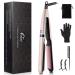 Culwad smooth iron hair smoothing with 25 mm plate ceramic smooth temperature 160 -230 digital display dual voltage automatic switch -off pink