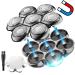 Universal Magnetic 7 Blades Head Shaver Replacement Heads Compatible with Freedom Eagle Shaver Compatible with mainstream shaver brands Universal replacement heads (7 Silver)