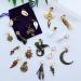 19 PCS Adjustable Hair Cuffs & Charms for Braids | Gold Hair Jewelry Set | Sun Moon Pterosaur Wing Shell Rose Leaf Hair Pendants | DIY Dreadlock Accessories - Buy Online on GoSupps.com