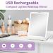 Fabuday Lighted Travel Makeup Mirror with Lights - Rechargeable 1X/3X/7X Magnifying Compact Vanity Mirror - Buy Online on GoSupps.com