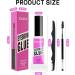 Eyebrow Gel Set with Brow Tool-Waterproof Dark Brown Tinted Eye Brow Gel & Clear Brow Setting Glue Longlasting Brow Tinting Gel Brow Filler for Eyebrow Christmas Eye Makeup Gift Kit for Women-01+04 01# Transparent+04# Dark Brown - Buy Online on GoSupps.com
