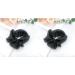 Premium Silk Scrunchies Set for Women - 2 Pcs Black Satin Hair Scrunchie Ponytail Holders | Elastic Hair Ties for Long, Fine & Thick Hair - Buy Online on GoSupps.com