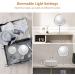 Height Adjustable 8 Inch Makeup Mirror with Lights and Magnification 1X/10X - Dimmable, Rechargeable, Double Sided, 360 Rotation - Touch Control Vanity Mirror for Women - Silvery - Buy Online on GoSupps.com
