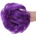 Dark Purple Thick Hair Donut Scrunchie Updo Hairpiece for Wavy Curly Messy Hair - Buy Online on GoSupps.com