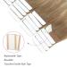 Buy Real Hair Balayage Tape In Extensions - Platinum Blonde & Ash Brown 45cm | 50g Invisible Double-Sided 20 Pieces - Buy Online on GoSupps.com