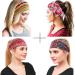 6 Pack Boho Headbands - Stretchy Non Slip Hair Bands for Yoga, Running and Sports - Buy Online on GoSupps.com