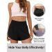 BMJL Women's High Waisted Running Shorts with Pocket - Black, Medium - Buy Online on GoSupps.com