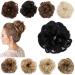 Scrunchie Hairpiece Bun/Ponytail Hair Extension Wavy Messy Bun Donut Wig