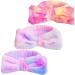 spa headband three-piece headband for washing face face wash headband makeup headband skincare headband face wash bow headband (Gradient Purple Pink and White) - Buy Online on GoSupps.com