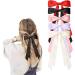 5PC Silky Satin Hair Bows Hair Clip Ribbon Ponytail Holder Accessories Black Bow Hair Clip Hair Bows for Women(Black/Red/Purple/Pink/White) - Buy Online on GoSupps.com