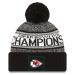 New Era Men's Heather Gray Kansas City Chiefs Super Bowl LVII Champions Parade Cuffed Pom Knit Hat Kansas City Chiefs, Heather Gray One Size