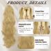 BARSDAR 20'' Long Wavy Blonde Ponytail Extension - Synthetic Hairpiece for Women - Ash Blonde Mix Bleach Blonde - Perfect for Daily Use, Parties, and Halloween - Clip in Ponytail Hair Extension (Pack of 1) - Buy Online on GoSupps.com