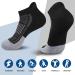 eallco Men's Low Cut Athletic Ankle Socks - Cushioned Running Tab, 6 Pack Black - Buy Online on GoSupps.com
