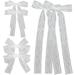 6pcs Lace Hair Bow for Women Girls Tulle Lace Bows for Hair with Long Ribbon White Lace Bow with Metal Clips for Party Birthday Wedding Festival - Buy Online on GoSupps.com