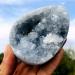 Natural Crystal Rough Natural Beautiful Blue Celestite Crystal Geode Cave Quartz Cluster Egg Specimen Decoration (Size : 380-450g)