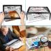 Lofe 3X Enlargement Reading Light - A4 Rectangular LED Magnifier for Seniors | Foldable Stand for Books Maps & Jewelry - Buy Online on GoSupps.com