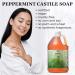 Carolina Peppermint Castile Liquid Soap 1 Gallon - Vegan & Organic Body Wash with Skin-Softening Olive Oil - Pure Peppermint Castile Soap for a Refreshing Cleanse - Buy Online on GoSupps.com