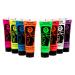 UV Glow Blacklight Face and Body Paint 0.68oz (Set of 8 Tubes) - Neon Fluorescent Colors - Buy Online on GoSupps.com