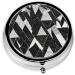 Black White Marble Round Pill Box | 3 Compartment Portable Travel Medicine Organizer - Mini Decorative Pocket Purse for Vitamins & Tablets - Buy Online on GoSupps.com