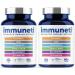 Immuneti - Advanced Immune Defense 6-in-1 Powerful Blend of Vitamin C Vitamin D3 Zinc Elderberries Garlic Bulb Echinacea - 2 Pack - Supports Overall Health